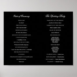 Elegant Script Bröllopsprogram Inside Download Poster