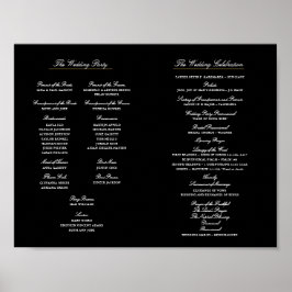 Elegant Script Bröllopsprogram Inside Download Poster