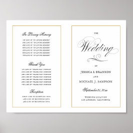 Elegant Script-Bröllopsprogram utanför hämtning Poster