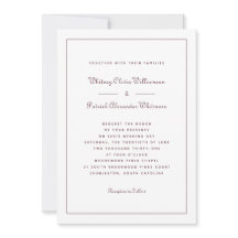 Elegant Script Burgunder Klassiska Formella Bröllo