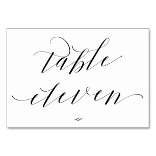 Elegant Script Calligraphy Bord Elva Reception Bordsnummer