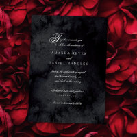 Elegant Script Calligraphy Goth Bröllop
