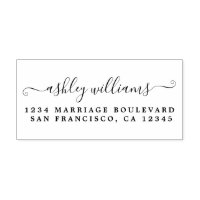 Elegant Script Calligraphy Namn Adress