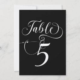 Elegant Script Classic Bröllop Bordsnummer