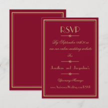 Elegant Script Classic Chic Burgundy Bröllop