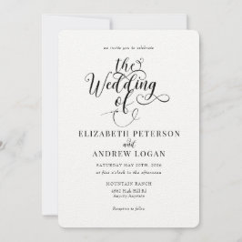 Elegant Script Classic Wedding-inbjudningar Inbjudningar
