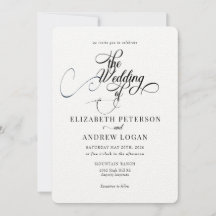Elegant Script Classic Wedding-inbjudningar