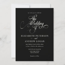 Elegant Script Classic Wedding-inbjudningar