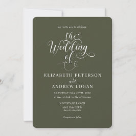 Elegant Script Classic Wedding-inbjudningar Inbjudningar