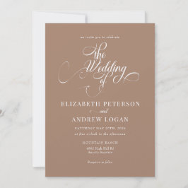 Elegant Script Classic Wedding-inbjudningar Inbjudningar