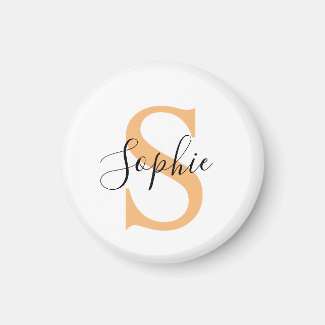 Elegant Script Custom Name Personalized Gift Magnet (Framsidan)
