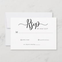 Elegant Script Enkel Bröllops-RSVP