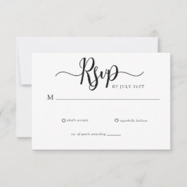 Elegant Script Enkel Bröllops-RSVP OSA Kort