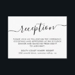 Elegant Script - enkel minimalistisk bröllopsmotta Tilläggskort<br><div class="desc">Ett kort för svartvit och svartvit Elegant med kortskrift.</div>