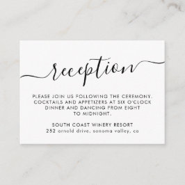 Elegant Script - enkel minimalistisk bröllopsmotta Tilläggskort