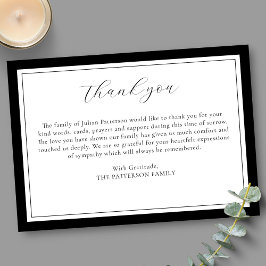 Elegant Script - enkel Modern Anpassningsbar-begra Tack Kort