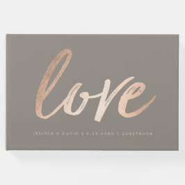Elegant Script Faux Foil Gästböcker