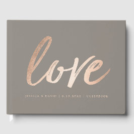 Elegant Script Faux Foil Gästböcker