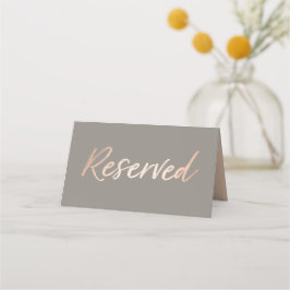 Elegant Script Faux Foil Reserved Placeringskort
