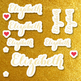 Elegant Script Faux Guld Namn DIY Anpassningsbar K Klistermärken