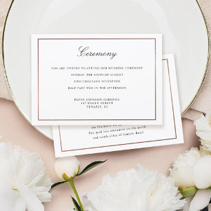 Elegant Script Faux Ro Guld och Gräns Inbjudningar
