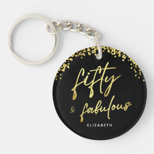 Elegant Script-femtio och Fabulous Acrylic Keychai