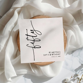 Elegant Script Fifty 50-årsfirande Pappersservett