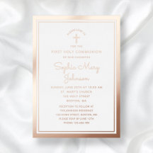 Elegant Script First Communion Ro Guld