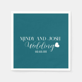 Elegant Script floating heart Pappersservett