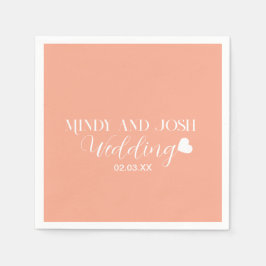 Elegant Script floating heart Pappersservett