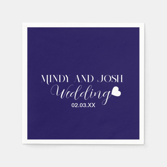 Elegant Script floating heart Pappersservett (Framsidan)