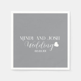 Elegant Script floating heart Pappersservett