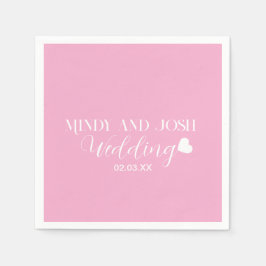 Elegant Script floating heart Pappersservett