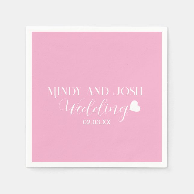 Elegant Script floating heart Pappersservett (Framsidan)