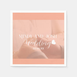 Elegant Script floating heart Photo Pappersservett