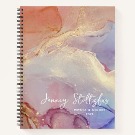 Elegant Script Font College Spiral Notebook