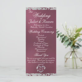 Elegant Script & Glitter - Lavender Bröllop Program