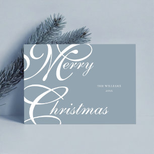 Elegant Script God jul - ej foto Julkort