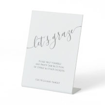 Elegant Script Grått Grasing Bord Bröllop