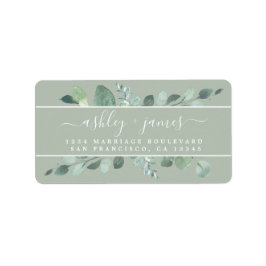 Elegant Script Grey Bröllop Returadress Adressetikett