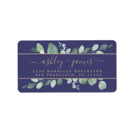 Elegant Script Grey Bröllop Returadress Adressetikett