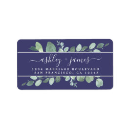 Elegant Script Grey Bröllop Returadress Adressetikett