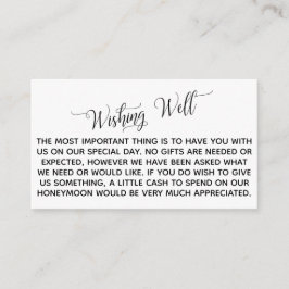 Elegant Script Honeymoon Wishing well Tilläggskort