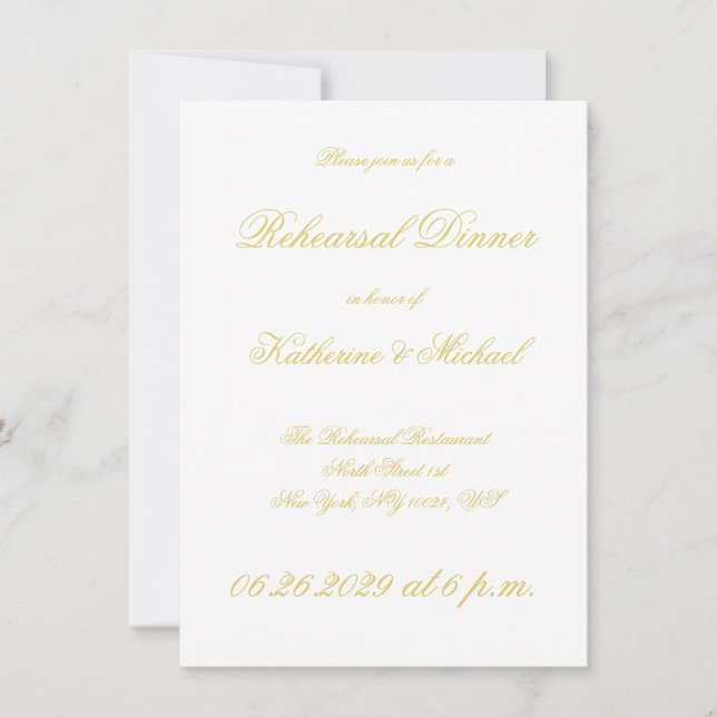 Elegant Script Island Citrus Bröllopsrepetition Inbjudningar (Framsida)