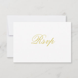 Elegant Script Island Citrus Gul Bröllop RSVP OSA Kort