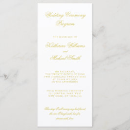 Elegant Script Island Citrus Wedding Programs Program