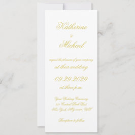 Elegant Script Island Citrus Yellow Wedding Invite Inbjudningar