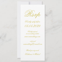 Elegant Script Island Citrus Yellow Wedding RSVP Inbjudningar