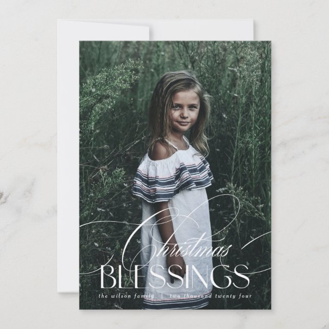 Elegant Script Julsällningar Högtidskort Inbjudningar (Framsida)