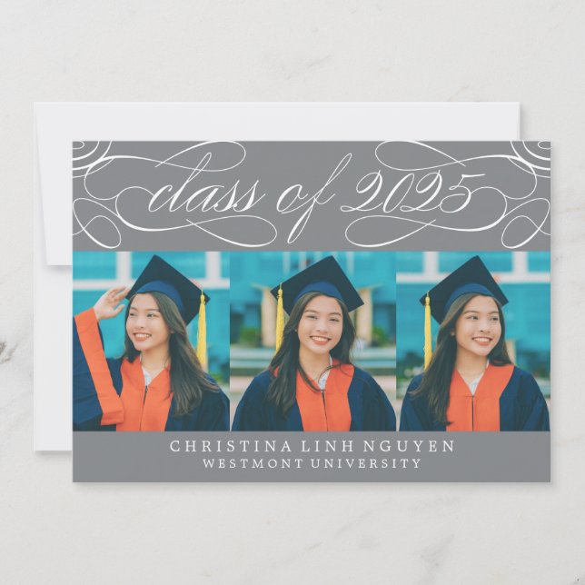 ELEGANT SCRIPT-KLASS AV 2025 PHOTO STUDENTEN INBJUDNINGAR (Framsida)